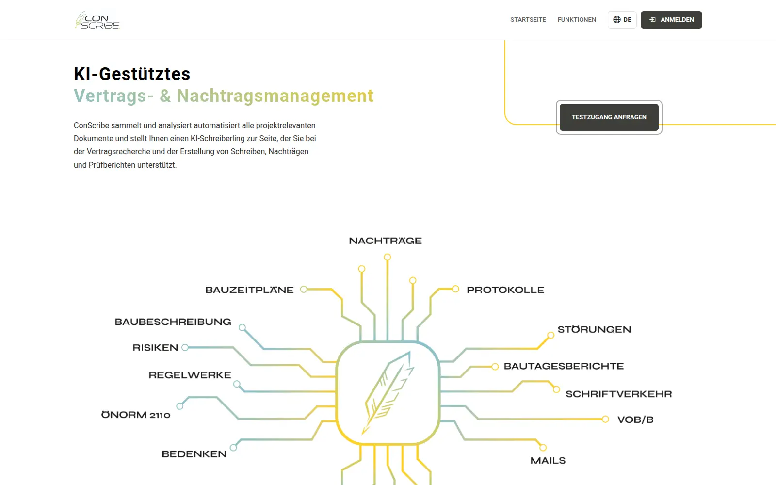 Laptop Bildschirm mit Bild der Homepage von Conscribe
