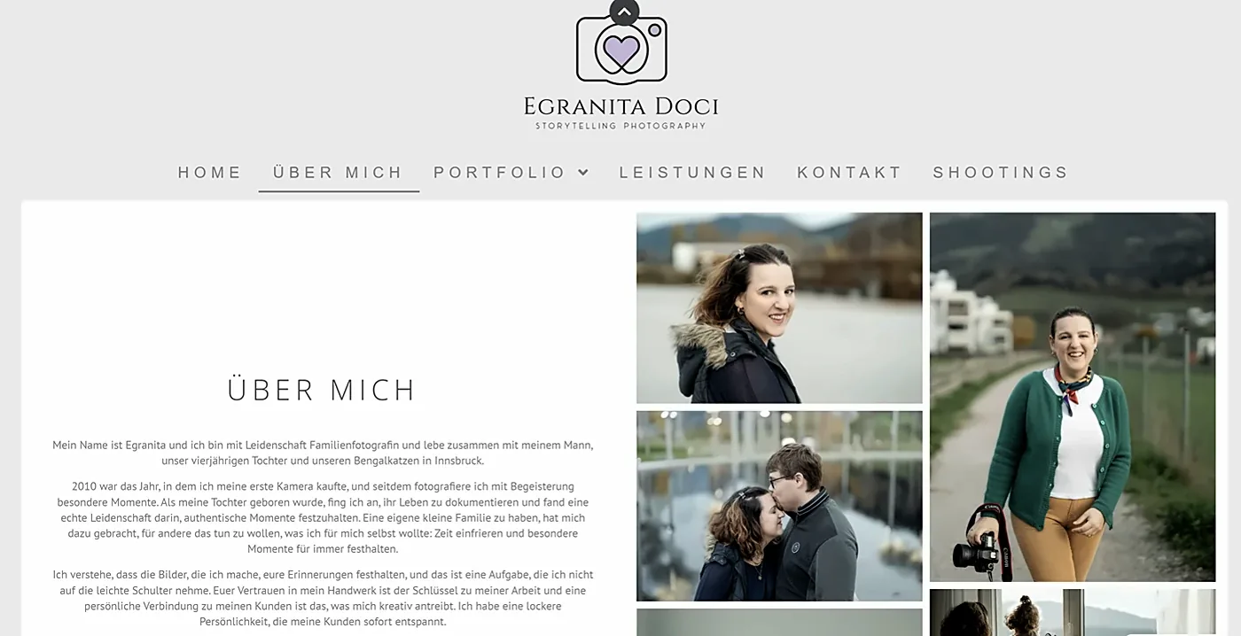 Über-mich-Seite von Egranita Doci
